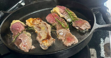 Carne de Sol e mandioquinha na panela de ferro Libaneza
